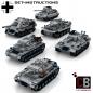 Preview: Custom WW2 German Tank Set 1 - Tiger, Königstiger, Panther, Jagdpanther, PzKpfw 3&4