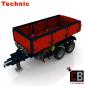 Preview: Custom 42043 trailer 2-axle with tipping function - red