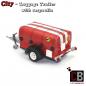 Preview: Luggage trailer T1 with tarpaulin - red - made of LEGO® bricks