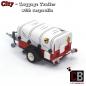 Preview: Luggage trailer T1 with tarpaulin - white - made of LEGO® bricks