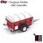 Preview: Luggage trailer T1 with tarpaulin - white - made of LEGO® bricks