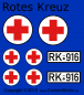 Preview: Custom Sticker - Rotes Kreuz - DRK