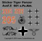 Preview: Custom Sticker 501 s.Pz.Abt Tiger Panzer