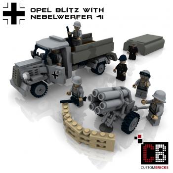 Custom WW2 Ruine + StuG 3 Ausf.A + Opel Blitz + Nebelwerfer 41
