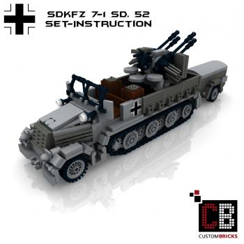 Custom WW2 SdKfz 7 + Flak 36 + SdKfz 7-1 + Sd Anhänger 52