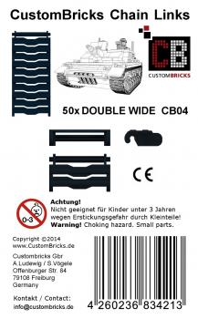 CustomBricks Kettenglieder - 50x Double Wide