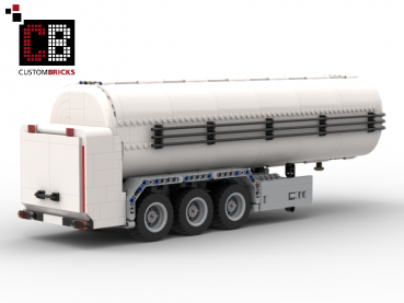 Custom white gas trailer