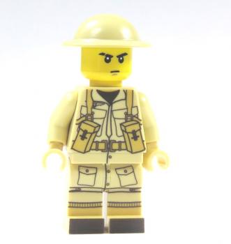 WW2 Soldier of the British UV printed out of LEGO® TAN