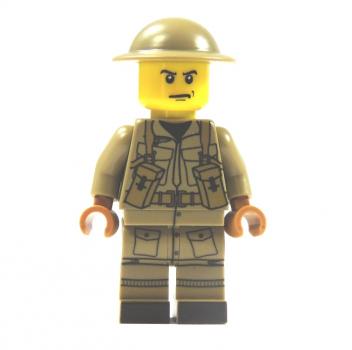 WW2 Soldier of the British UV printed out of LEGO® Dark TAN