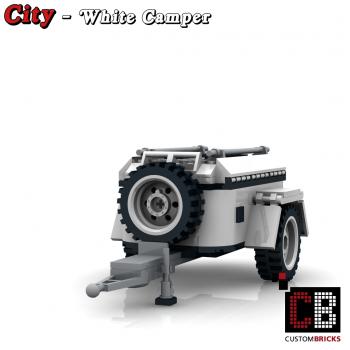 Luggage trailer for 10295 - white - made of LEGO® bricks