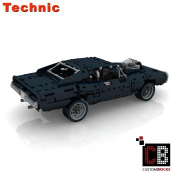 Custom RC black US Car - MOC