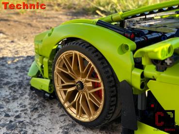 Custom green sports car RC modification