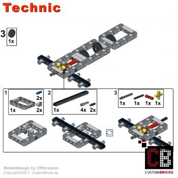 Complete set for converting LEGO model 42078 to RC