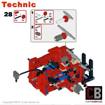 Custom RC großer roter Traktor