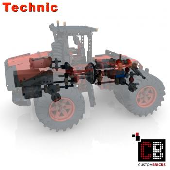 Custom RC großer roter Traktor