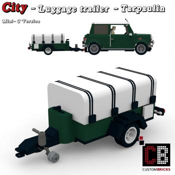 Custom Mini-C. Luggage Trailer with tarpaulin
