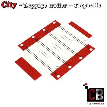 Custom City tarpaulin - white with red