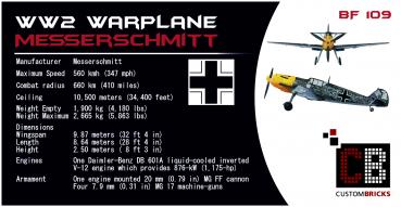 Custom Sticker WW2 Messerschmitt Bf109
