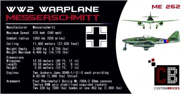 Custom Sticker WW2 Messerschmitt ME 262