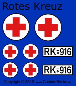 Custom Sticker - Rotes Kreuz - DRK