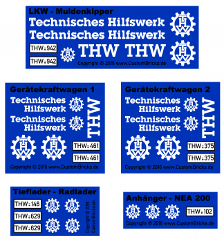 Custom Sticker - THW Modell Set