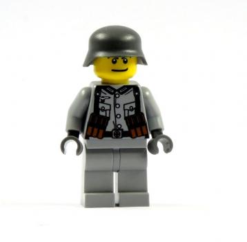 Custom WW2 Soldier 2.0 Printed LEGO® and BrickArms parts gray R1 / R3 / F6