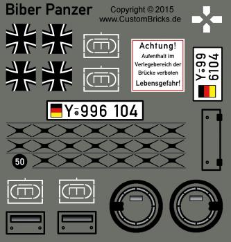 Custom Sticker Bundeswehr Biber Panzer
