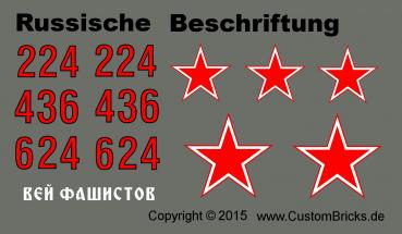 Custom Sticker Russische Panzerbeschriftung