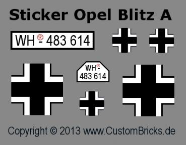 Custom Sticker Opel Blitz - A