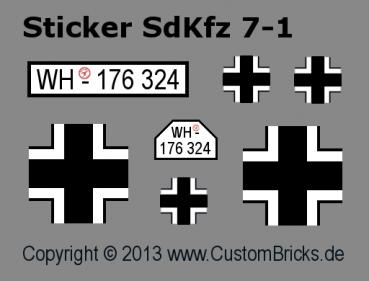 Custom Sticker SdKfz 7-1 - 20mm Flakvierling