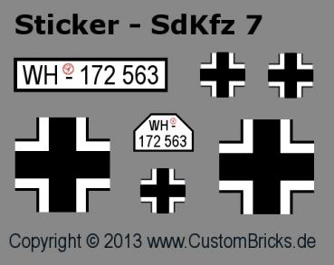 Custom Sticker SdKfz 7 - Sonderkraftfahrzeug 7