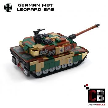 CUSTOM Bundeswehr MBT Leopard 2A6 Tank made of LEGO® bricks - camo