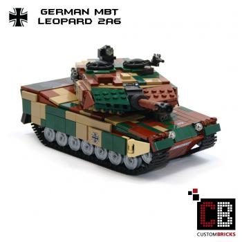 CUSTOM Bundeswehr MBT Leopard 2A6 Tank made of LEGO® bricks - camo