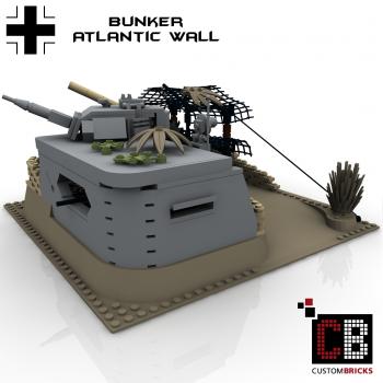 Custom WW2 Normadie  Bunker - Flak 36 & Tank IV