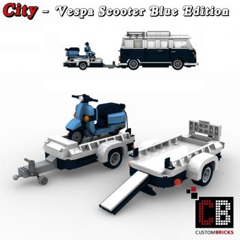Custom T1-Bus trailer with scooter - Blue Edition