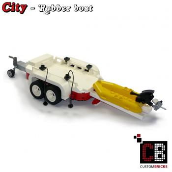 rubber boat with trailer 10220 made of LEGO® bricks