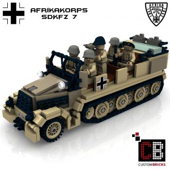 Custom WW2 Afrikakorps SdKfz 7 - Zugkraftwagen