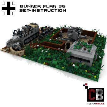 Custom WW2 SdKfz 7 + Flak 36 + Bunker