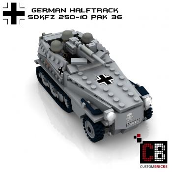 Custom WW2 SdKfz 250-10 with 3,7cm PaK 36 - Old Version