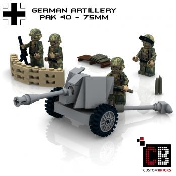 Custom WW2 German Pak 40 - 75mm Artillery