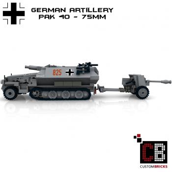 Custom WW2 deutsche Pak 40 - 75mm Artillerie