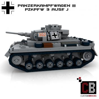 Custom WW2 Tank PzKpfw III Panzerkampfwagen 3 Ausf.J