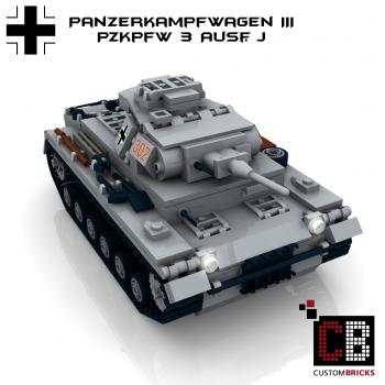 Custom WW2 Tank PzKpfw III Panzerkampfwagen 3 Ausf.J