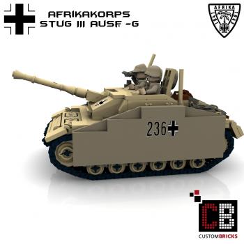 Custom WW2 Afrikakorps Tank StuG III Ausf.-G