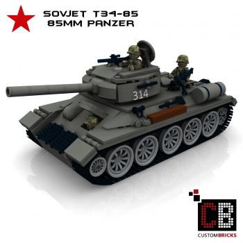 Custom WW2 Sowjet T34-85 85mm Panzer