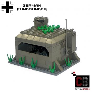 CUSTOM WW2 Funk Bunker mit 2 Soldaten aus LEGO® Steinen