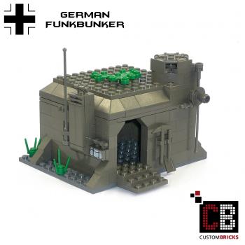 CUSTOM WW2 Funk Bunker mit 2 Soldaten aus LEGO® Steinen