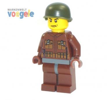 CustomBricks Figure U.S. Soldier brown made of LEGO bricks