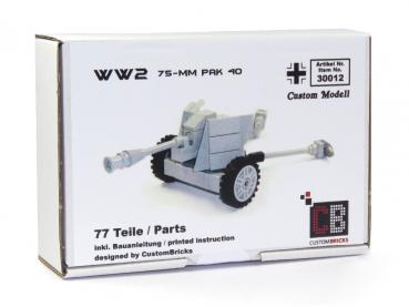 CUSTOM WW2 Pak 40 mit Soldat aus LEGO® Teilen