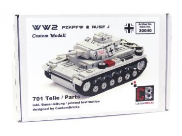 CUSTOM WW2 PzKpfw III Ausf.J mit Soldat aus LEGO® Steinen